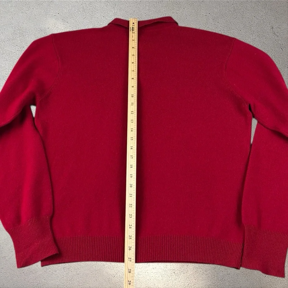 Vintage Polo Ralph Lauren Sweater‎ Mens XL Red Lambs Wool Knit Hong Kong